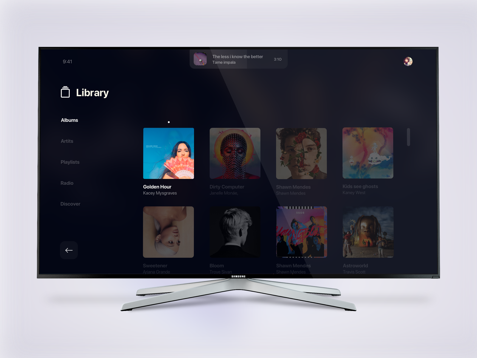 Music Player TV App by Matheus on Dribbble