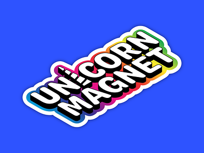 Sticker Design rainbow sticker unicorn