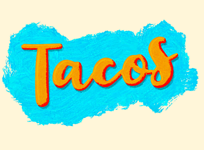 Tacos fresco lettering tacos