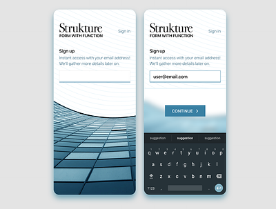 Initial Screens - Strukture first screens initial screens mobile mobile app onboarding welcome welcome screens