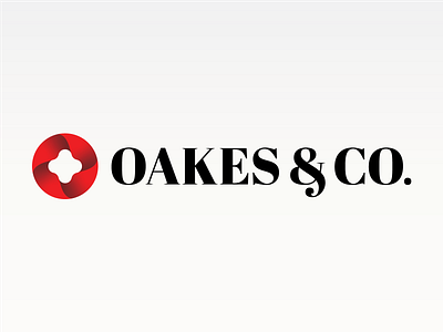Oakes & Co. adobe branding bw circle identity illustrator cc lettering logo red typography vector