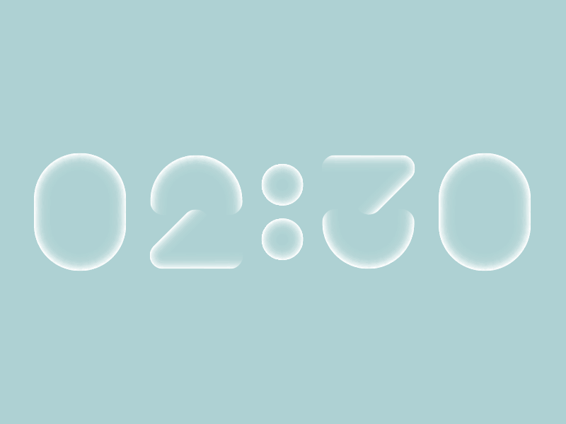 Minimalist Font Clock animation clock font design minimal minimalist motion movement number numbers time typography
