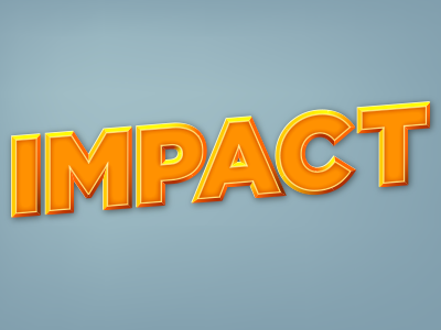 Impact 3d adobe dimensional etter illustrator impact letterform lettering orange text tutorial vector