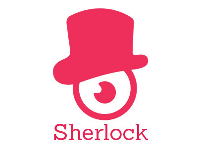 Logo Sherlock aplicación diseño icono ilustración logo marca vector