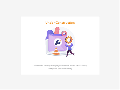 Under Construction Page html sass ui design under construction webpage website design