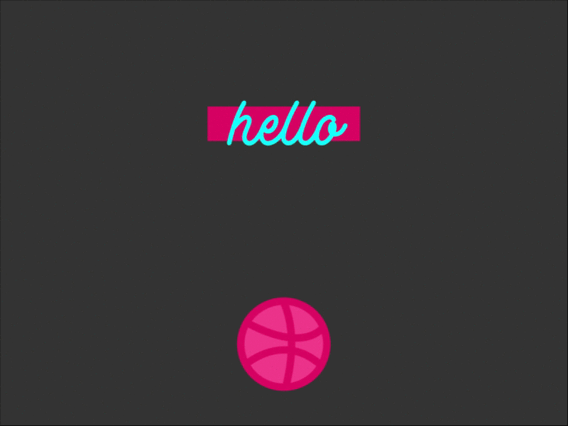 Hello Dribbble! gif