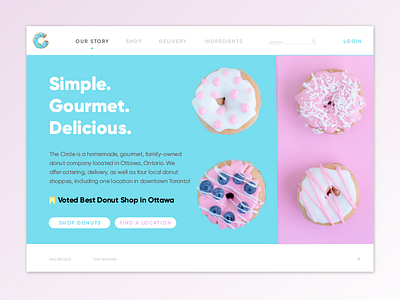 #003 Landing Page dailyui donuts landing page ui ux