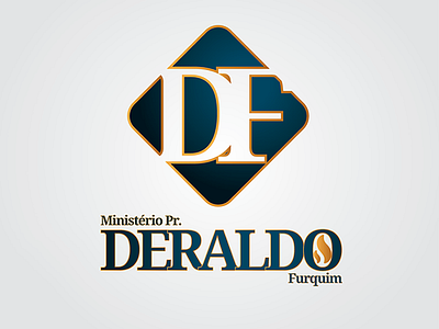 Logo Pr. Deraldo blue branding fire gradient logo