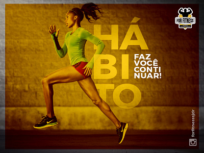 "Hábito" Fit Social Media Concept effect fit fitness post social media typography word