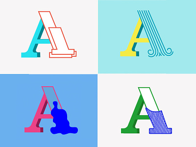 A a alphabet design experimentation illustration lettering typography