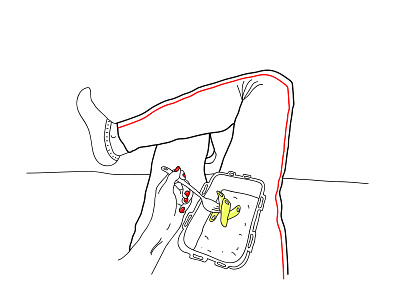 Penne Leftovers in a Tubberware chill design digitalart illustraion illustration illustration art illustrator journal lazy pasta penne sketch socks sweatpants tubberware visual visualjournal