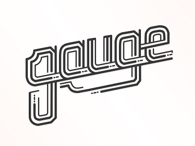 Gauge design illustration lettering