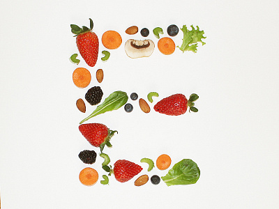 Eat for Energy design dropcap illustration lettering