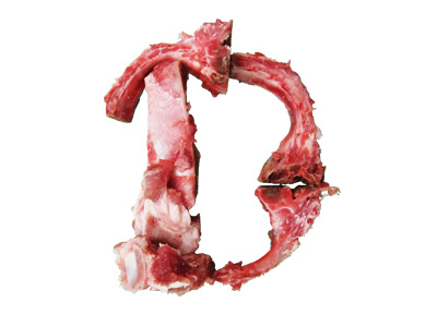 Meat Type D d fun letter meat typography