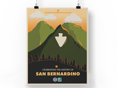 San Bernardino city poster design graphic design illustration