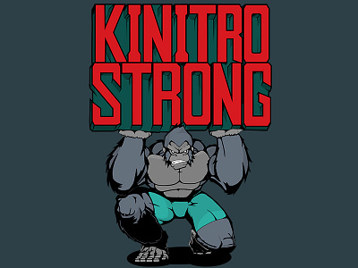 Kinitro Strong gorilla gym illustration workout