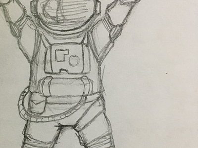 Spaceman sketch astronaut houston illustration sketch space