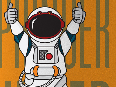 Springer Dinger astronaut astros houston illustration space