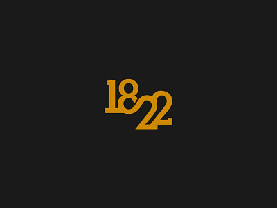 1822 brand branding identity logo logomark numbers texas year