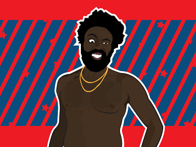 This is America america chilidish gambino donald glover illustration stars stripes