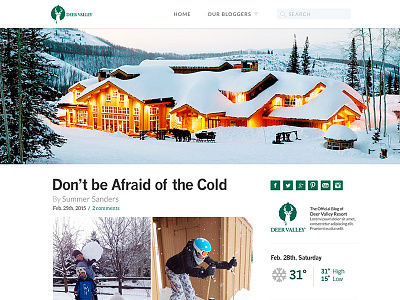 Deer Valley Blog Design