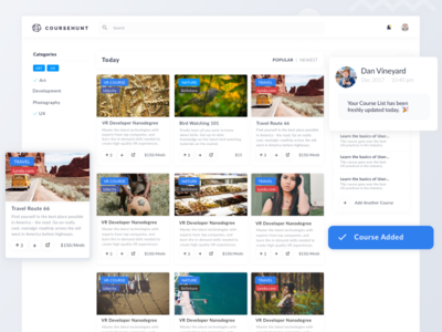 Coursehunt UI Design