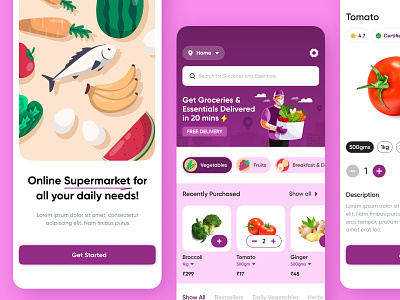 Grocery Delivery App UI