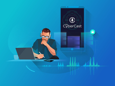Datto Cyber Cast illustration podcast