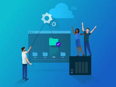 Datto - Unified Contintuity business continuity data backup illustration