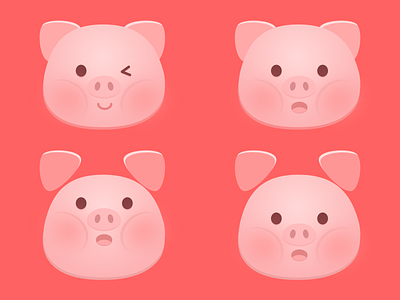 Piggy cartoon illustration pig pink sketch