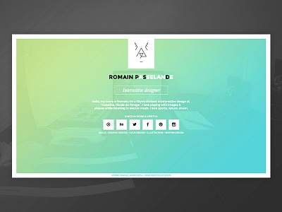 New start Romain PSD design folio identity landing page portfolio psd ui web webdesign website