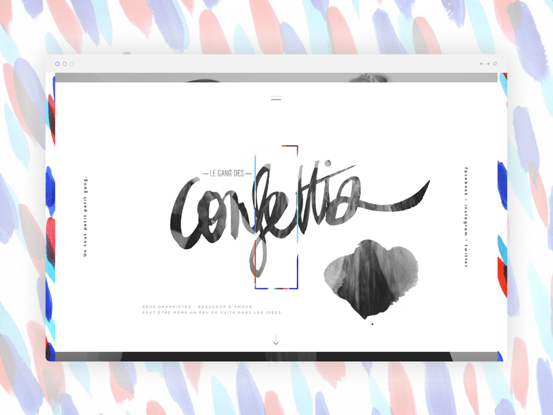 Le Gang des Confettis — WIP confettis gang interface pattern ui ux web webdesign website