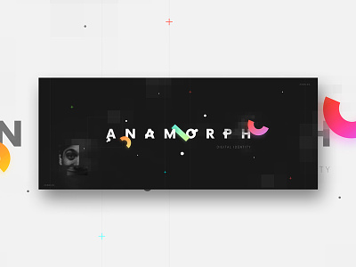Anamorph Identity anamorph effect glitch gooey gradient identity morph particles pixel type