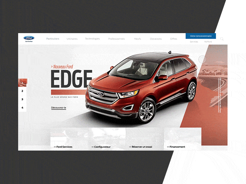 Concept Ford 🚗 animation auto automobile ford principle transition webdesign website