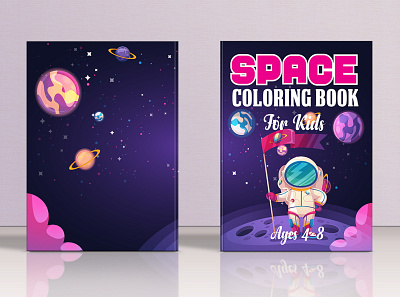 SPACE COLORING BOOK FOR KIDS activity design for kdp amazon book for kdp bookcovers coloring book seflpublishing