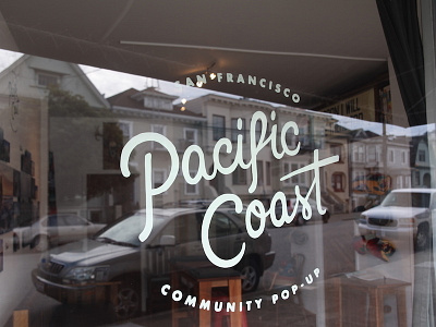 Pacific Coast Vinyl branding design hand lettering logo typography vinyl