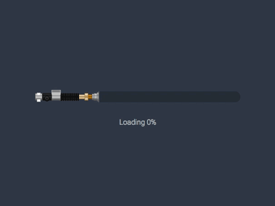 Lightsaber Loading Bar css html illustration javascript jquery lightsaber loading luke skywalker star wars