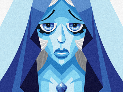 Blue Diamond blue diamond flat geometric illustrator steven universe