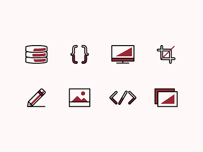 Icon Illustrations assets geometric iconography icons illustration minimal simple web