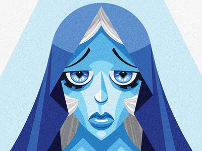 Blue Diamond 2.0 blue diamond flat geometric illustrator steven universe