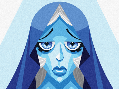 Blue Diamond 2.0 blue diamond flat geometric illustrator steven universe