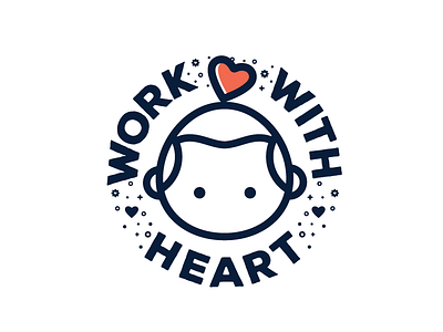 Work With Heart 3 heart illustration love typography