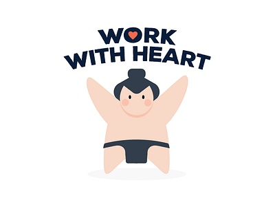 Work With Heart 1 heart illustration love sumo typography
