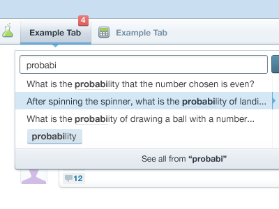 Autocomplete Search autocomplete blue green icon search tabs