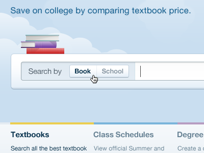 Textbook Radio Search Input books clouds input search textbooks textbox