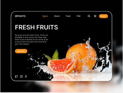 Fresh Fruits website app design logo ui ui ux
