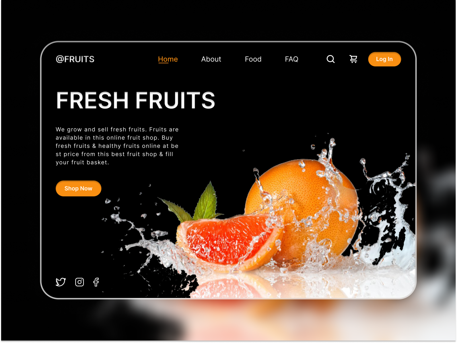 Fresh Fruits website by jigna lathiya on Dribbble