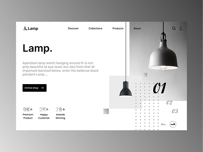 Lamp Website app design ui ui ux