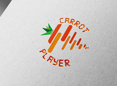 A Carrot music player logo branding design graphic design logo vector