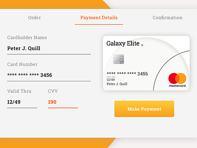 Card Payment Details Page